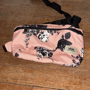 Vans Pink Floral Crossbody Bag with Black Details